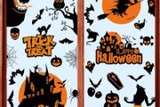 Halloween Window Stickers, 98pcs Halloween Window Clings Monster Ghost Pumpkin Stickers, Double Sided Halloween Window Decals for Kids Party Supplies
