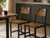 Set of 2 Dining Chairs Set of 2 brown  retro style industrial