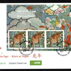 2010 Ireland Chinese New Year Year of the Tiger Commemorative Stamps Miniature Sheet An Post First Day Cover (FDC)