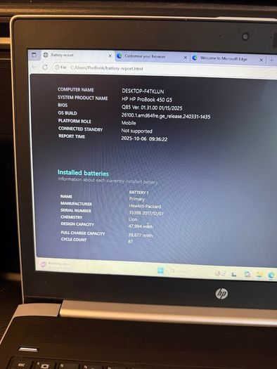HP ProBook 450 G5 Laptop I5/16gb/256ssd