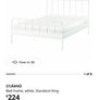 LIKE NEW IKEA stjarno king bed with valavag kingsize mattress - Image 2