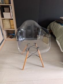 Perspex Plastic Eames Style Armchair