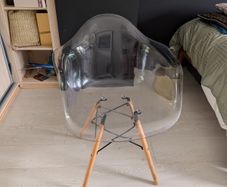 Perspex Plastic Eames Style Armchair
