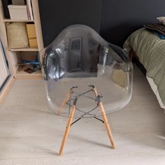 Perspex Plastic Eames Style Armchair