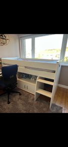 raised single bed with storage