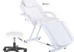 Adjustable Massage Table Folding PU Leather Massage Bed with Stool for Professional Salon