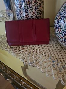 Vera Pelle Red Leather Purse / Brand New