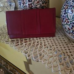 Vera Pelle Red Leather Purse / Brand New