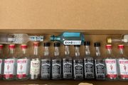 Jack Daniels whisky jameson vodka gin Bombay saphire hennessy mini empty bottles