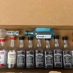Jack Daniels whisky jameson vodka gin Bombay saphire hennessy mini empty bottles