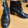 Clarks Black Leather Ankle Boots Size 7 Image 8