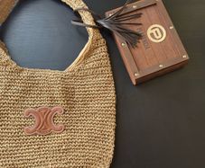 Luxury Woven Shoulder Bag - Camel
