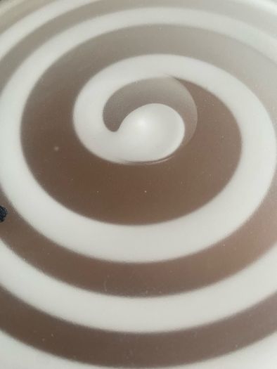 vintage mid century Leonardo Germany "Twist " Glass Bowl