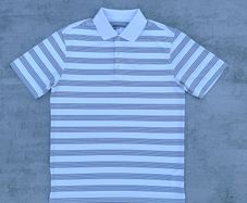 White & Black Stripe Nike Golf Polo