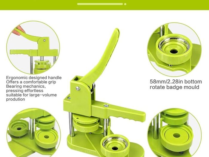Badge Making Machine 58mm - Green - Brand New & Boxed