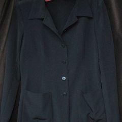Agnes b of Paris Black Silk Jacket, Medium