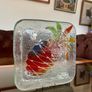 Decorative Pineapple Fused Glass Serving Plate Textured Image 6