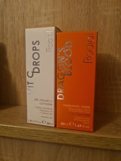Rodial Dragon's Blood Hyaluronic Mask 50ml RRP 59E and Rodial Vit C drops 30ml.. Excellent for Hydration.  2 for 30e