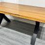 Ex Display 200cm Heavy Oak Dining Table Image 4