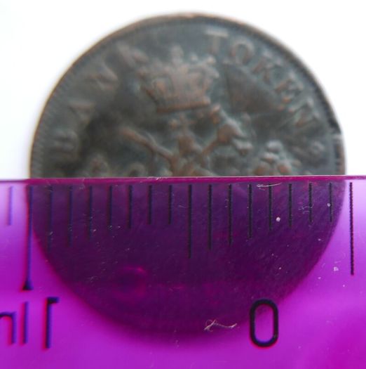 1854 Upper Canada Antique Uk Queen Victoria Half Penny Bank Token Coin