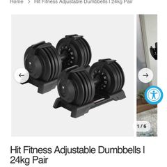 Hit Fitness Adjustable Dumbbells