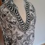 Monari Embellished Black/White Top Size 40 L Image 6
