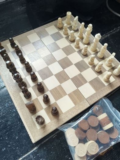 wooden chess set