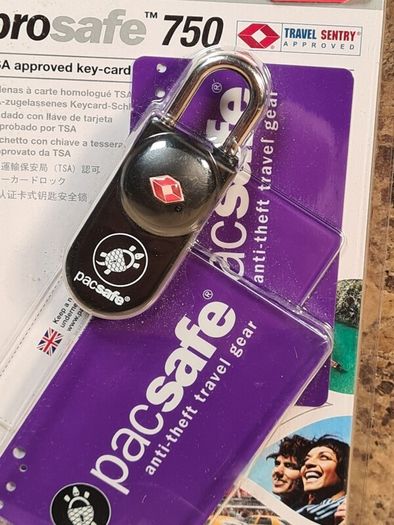 PACSAFE PROSAFE 750 luggage lock anti theft travel gear lock and keycard BRAND NEW