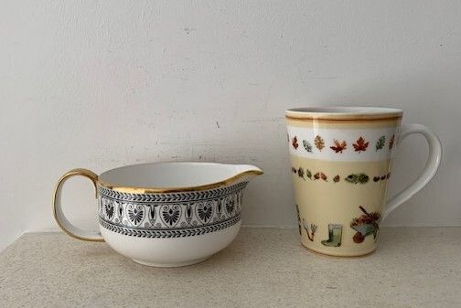 Vintage Crown Staffordshire Black Victoria Creamer