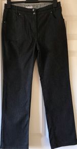 Ladies Dark Grey & Silver Pin Striped Jeans by Per Una