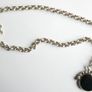 Vintage Silver Plated Pocket Watch Chain With Fob Image 6