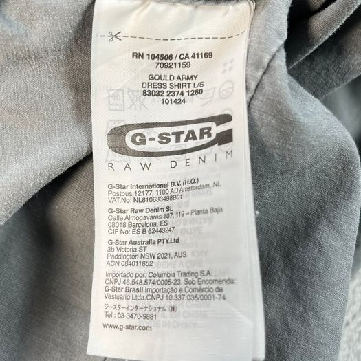 G-Star Raw Originals Gould Army Dress Shirt L/S Small Grey