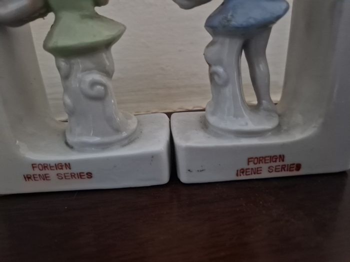 vintage porcelain bookends