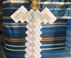 minecraft sword , figures and book