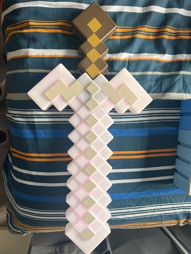 minecraft sword , figures and book