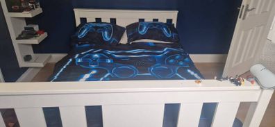 Double bed with new mattress