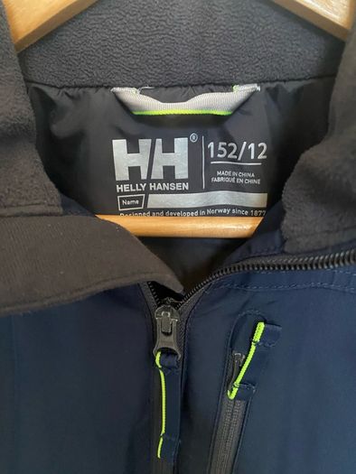 Boys Helly Hansen Crrew Navy Jacket with detachable Hood - Age 12 Years