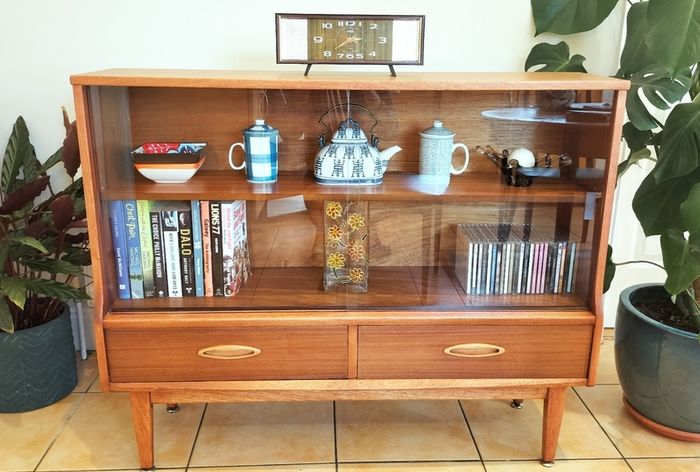Mid Century Vintage Jentique Bookcase Display Cabinet