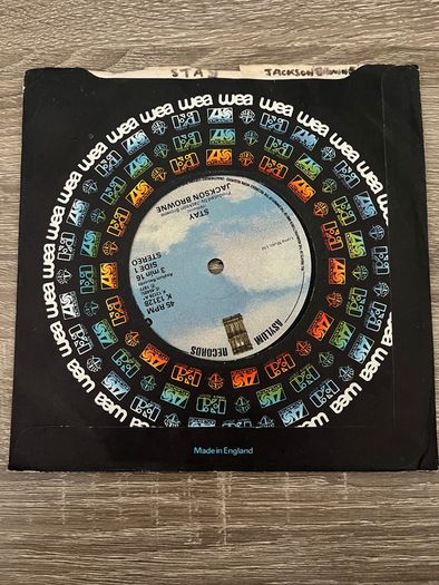 Jackson Browne Stay 7" Single