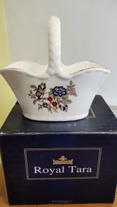 Vintage 1990s Royal Tara Cornflower Blue Harmony Butterfly Basket