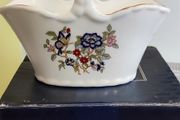 Vintage 1990s Royal Tara Cornflower Blue Harmony Butterfly Basket