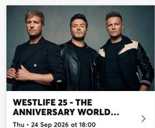 2 Westlife VIP tickets