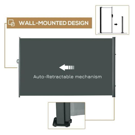 Retractable Side Awning 3 x 2m