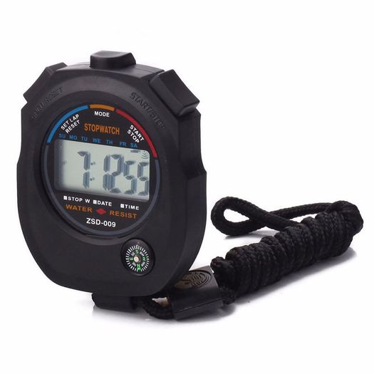 Chronograph LCD Stopwatch Counter Sports Alarm Stopwatch Waterproof Outdoor