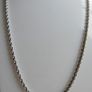 Vintage 14K White Gold Twisted Rope Chain Necklace length 22" - 4,9g Image 5