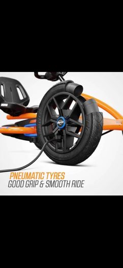 BERG Buddy Pedal Go-Kart Orange/Black Flame Edition