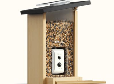 BIRDFY Ebony Lite Smart Bird Feeder with Camera and Solar Panel