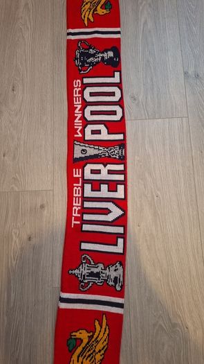 Vintage Liverpool FC Treble Winners Scarf