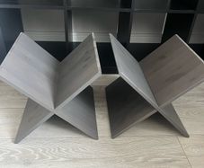 Pair of wooden inserts for Kallax unit