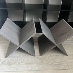 Pair of wooden inserts for Kallax unit